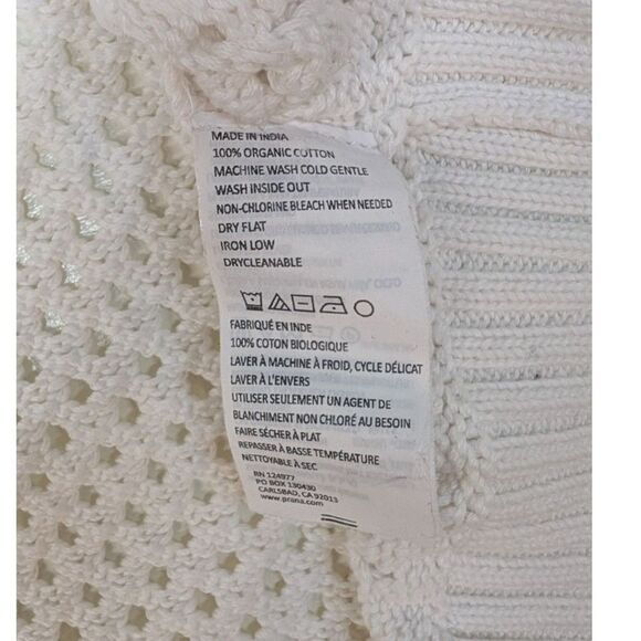 prAna Kokimo White Sweater, size S - Picture 6 of 9
